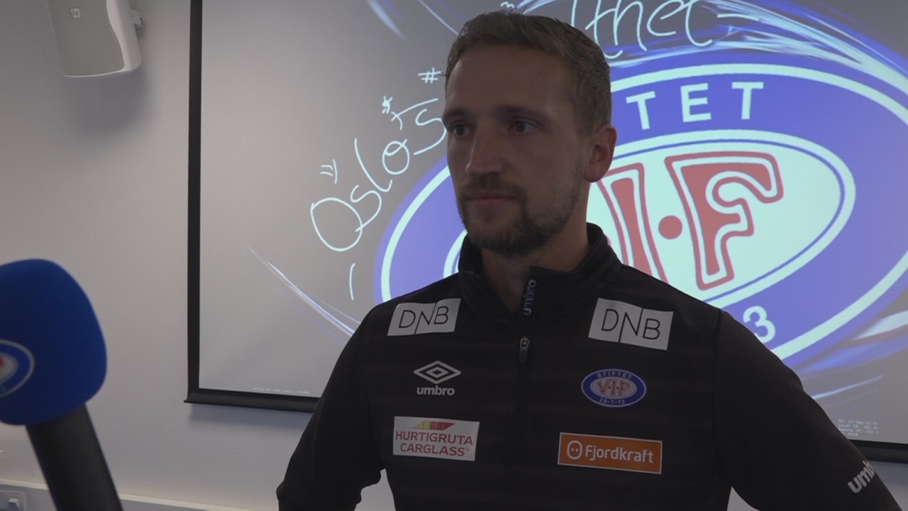 Johannes Moesgaard før kampen mot Stabæk